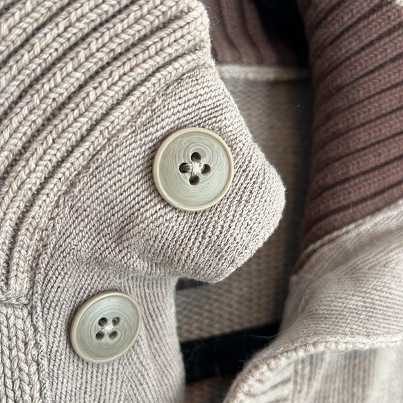 Old Navy | Mock Neck Half Button Down Sweater Ribbed Cuff Size Small Cotton Knit - Picture 4 of 7